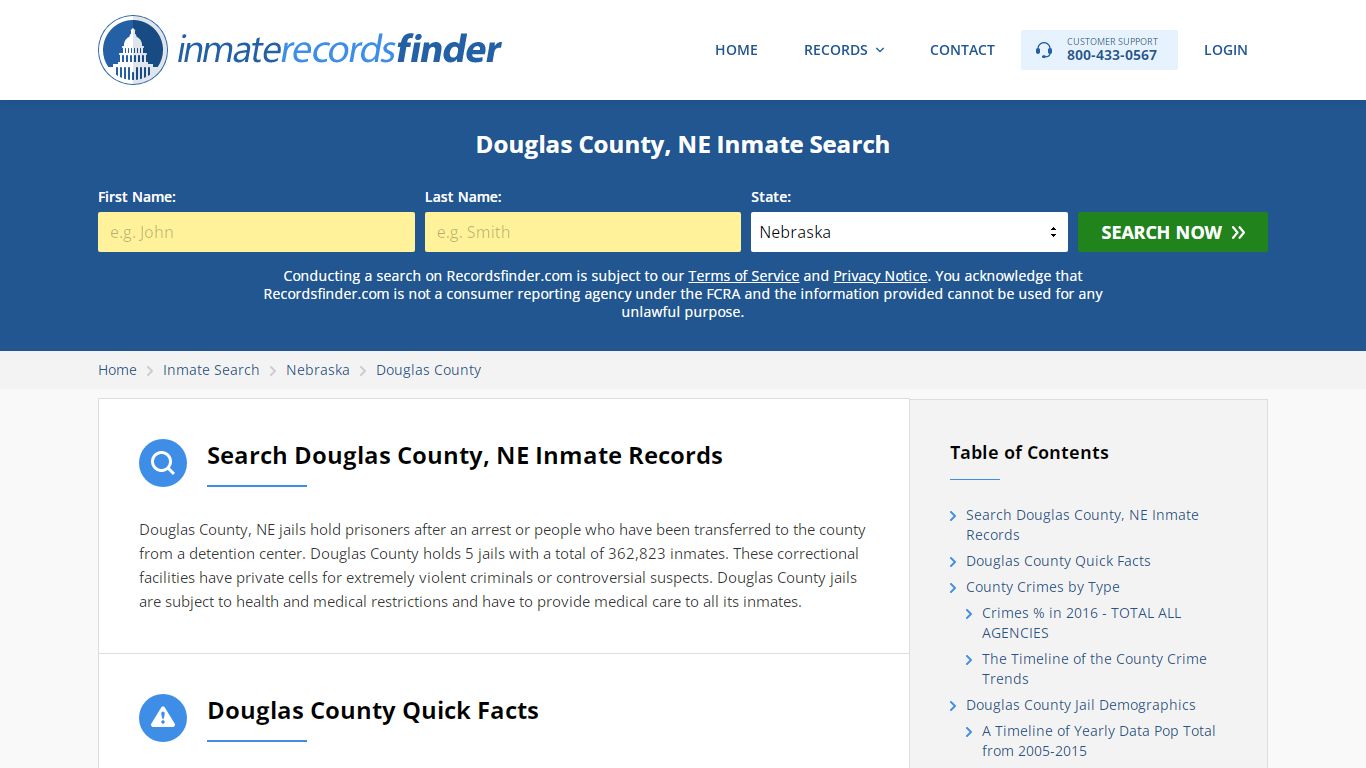 Douglas County, NE Inmate Lookup & Jail Records Online