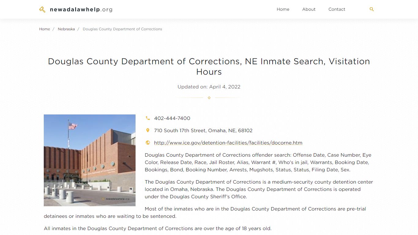 Douglas County Department of Corrections, NE Inmate Search ...